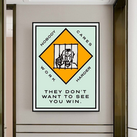 Monopoly They dont want to let you win Card Canvas Wall Art-MinimalisticDecor.com