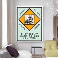 Monopoly They dont want to let you win Card Canvas Wall Art-MinimalisticDecor.com