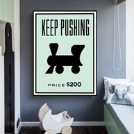 Monopoly Wall Art: Experience the Keep Pushing Classic Game-MinimalisticDecor.com