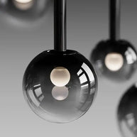 Moonlight Globes Glass Stone Pendant Chandelier – Modern Staircase Light Fixture-MinimalisticDecor.com