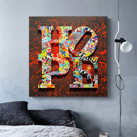 Motivational Graffiti Art Print on Canvas - Street Art Home Decor-MinimalisticDecor.com