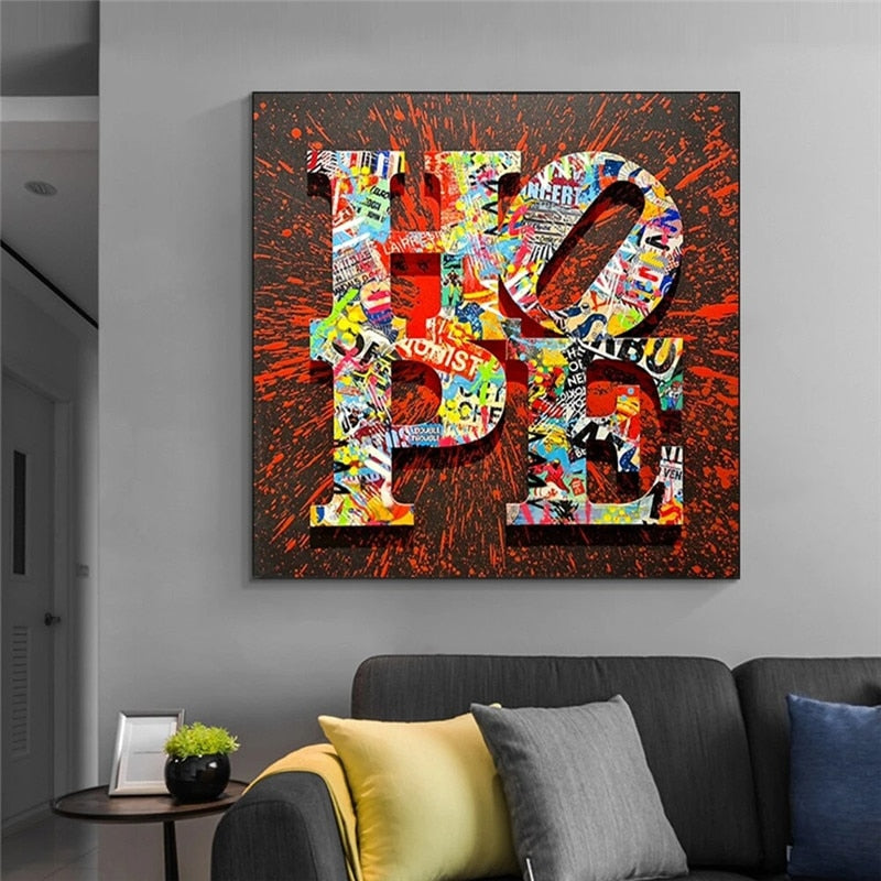 Motivational Graffiti Art Print on Canvas - Street Art Home Decor-MinimalisticDecor.com