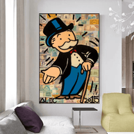 Mr Monopoly Canvas Wall Art: Elevate Your Magician Décor-MinimalisticDecor.com