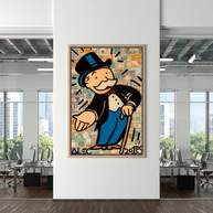 Mr Monopoly Canvas Wall Art: Elevate Your Magician Décor-MinimalisticDecor.com