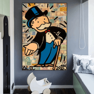 Mr Monopoly Canvas Wall Art: Elevate Your Magician Décor-MinimalisticDecor.com