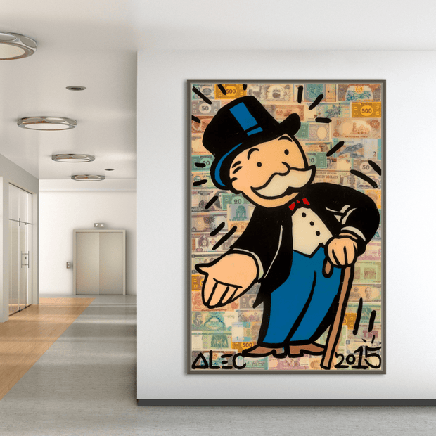 Mr Monopoly Canvas Wall Art: Elevate Your Magician Décor-MinimalisticDecor.com