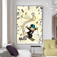 Mr Monopoly Canvas Wall Art: Elevate Your Space with Skiing-MinimalisticDecor.com