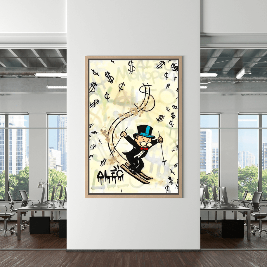 Mr Monopoly Canvas Wall Art: Elevate Your Space with Skiing-MinimalisticDecor.com