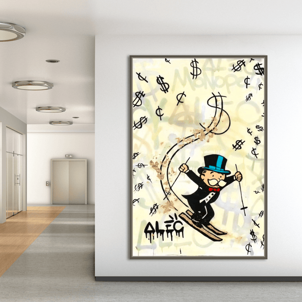 Mr Monopoly Canvas Wall Art: Elevate Your Space with Skiing-MinimalisticDecor.com