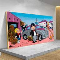 Mr Monopoly Canvas Wall Art for Money Bags on Jet-MinimalisticDecor.com