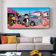 Mr Monopoly Canvas Wall Art for Money Bags on Jet-MinimalisticDecor.com
