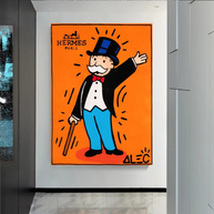 Mr Monopoly Canvas Wall Art Hermes – Luxury Home Decor-MinimalisticDecor.com