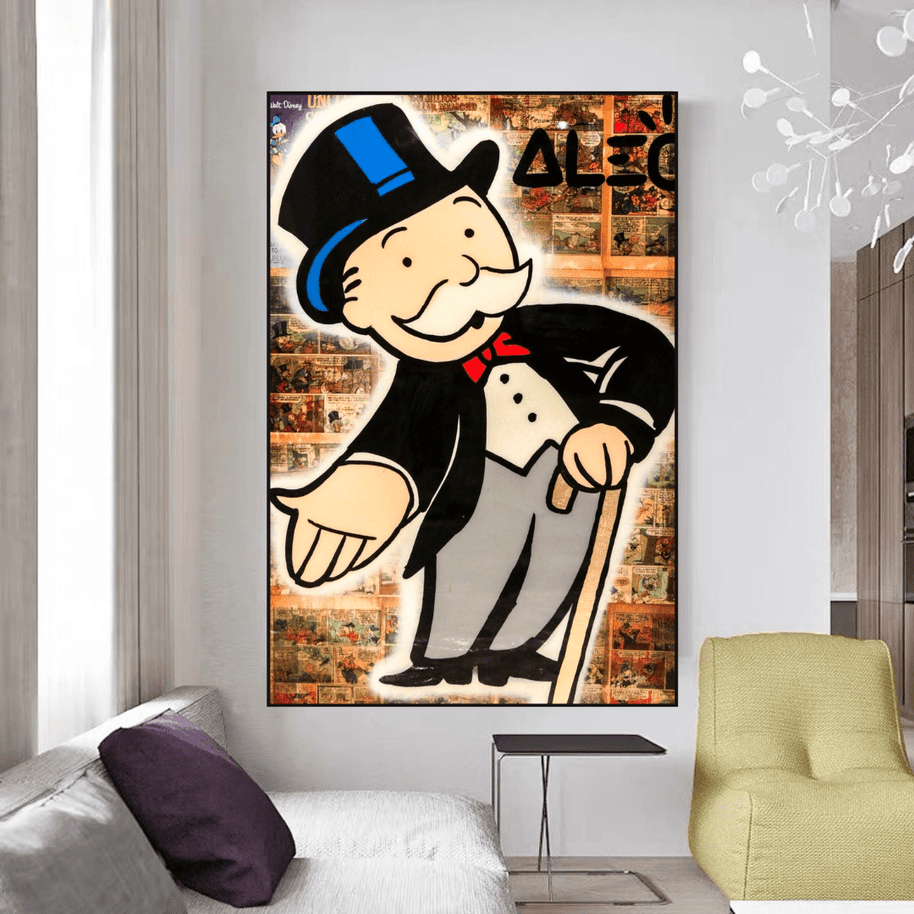 Mr Monopoly Canvas Wall Art: Money Magician Exclusive-MinimalisticDecor.com