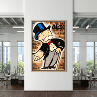 Mr Monopoly Canvas Wall Art: Money Magician Exclusive-MinimalisticDecor.com