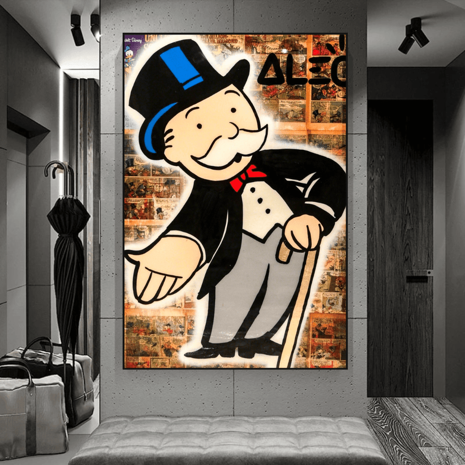 Mr Monopoly Canvas Wall Art: Money Magician Exclusive-MinimalisticDecor.com