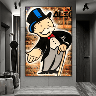 Mr Monopoly Canvas Wall Art: Money Magician Exclusive-MinimalisticDecor.com