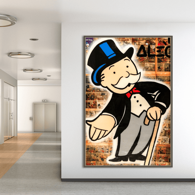 Mr Monopoly Canvas Wall Art: Money Magician Exclusive-MinimalisticDecor.com