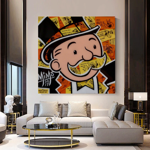 Mr Monopoly Canvas Wall Art – Premium and Eye-catching Décor-MinimalisticDecor.com
