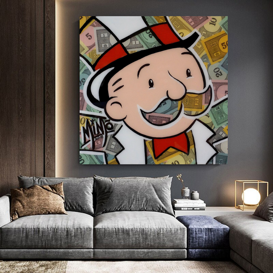 Mr Monopoly Canvas Wall Art - Premium Home Decor-MinimalisticDecor.com