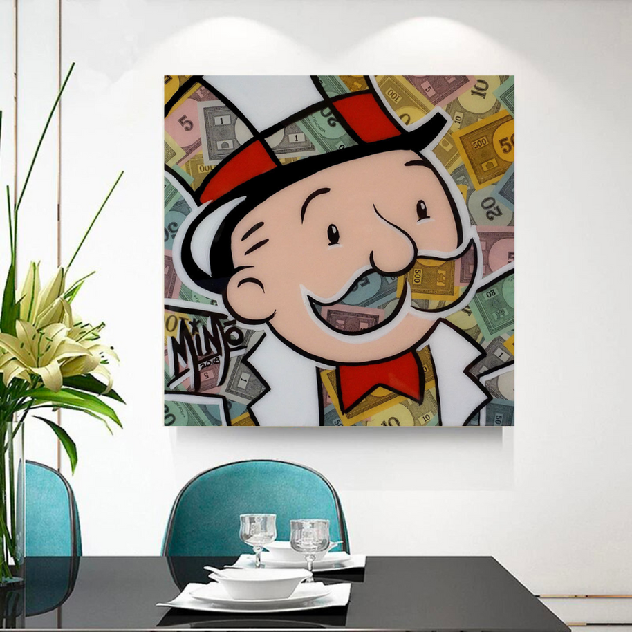 Mr Monopoly Canvas Wall Art - Premium Home Decor-MinimalisticDecor.com