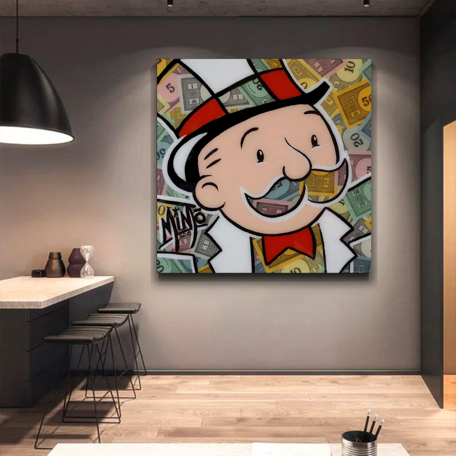 Mr Monopoly Canvas Wall Art - Premium Home Decor-MinimalisticDecor.com