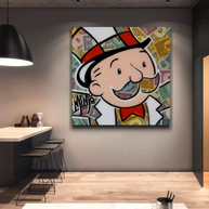 Mr Monopoly Canvas Wall Art - Premium Home Decor-MinimalisticDecor.com