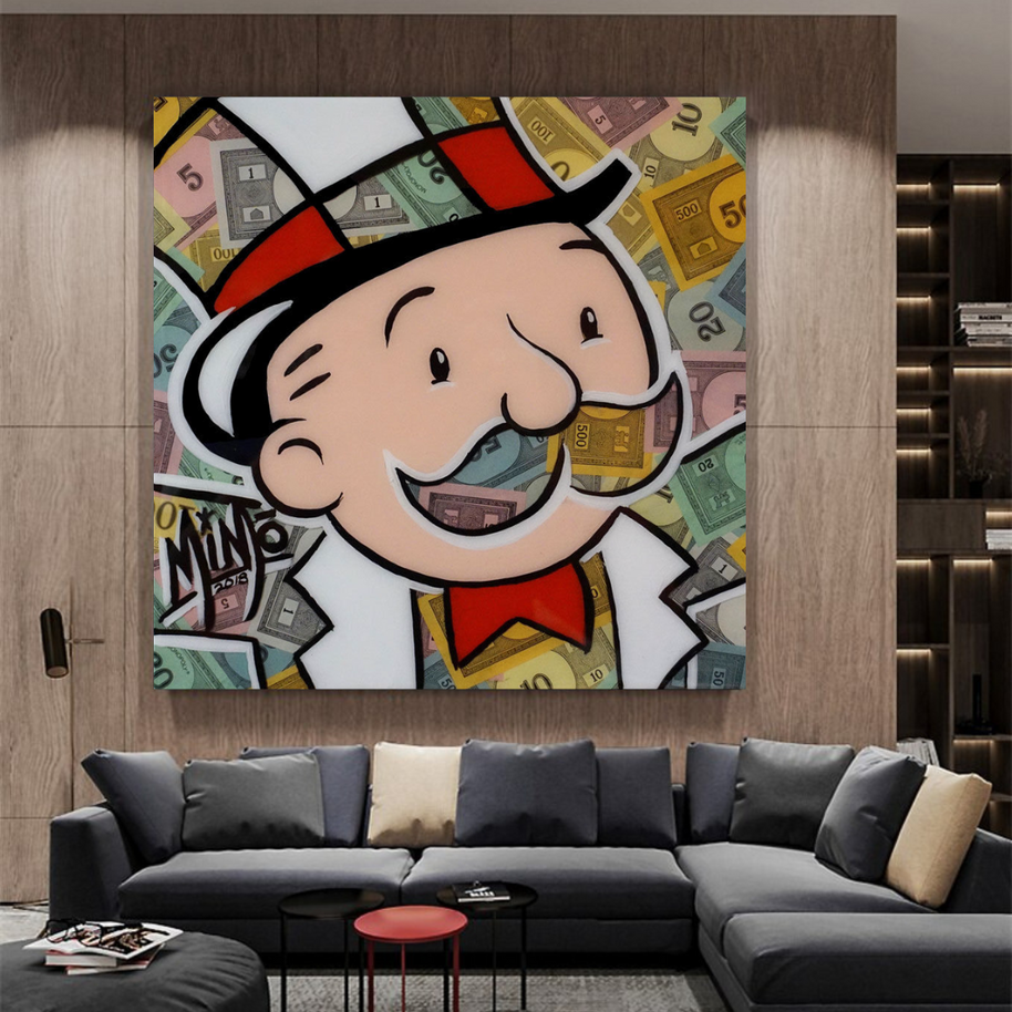 Mr Monopoly Canvas Wall Art - Premium Home Decor-MinimalisticDecor.com