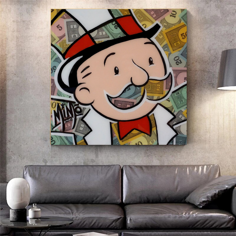 Mr Monopoly Canvas Wall Art - Premium Home Decor-MinimalisticDecor.com