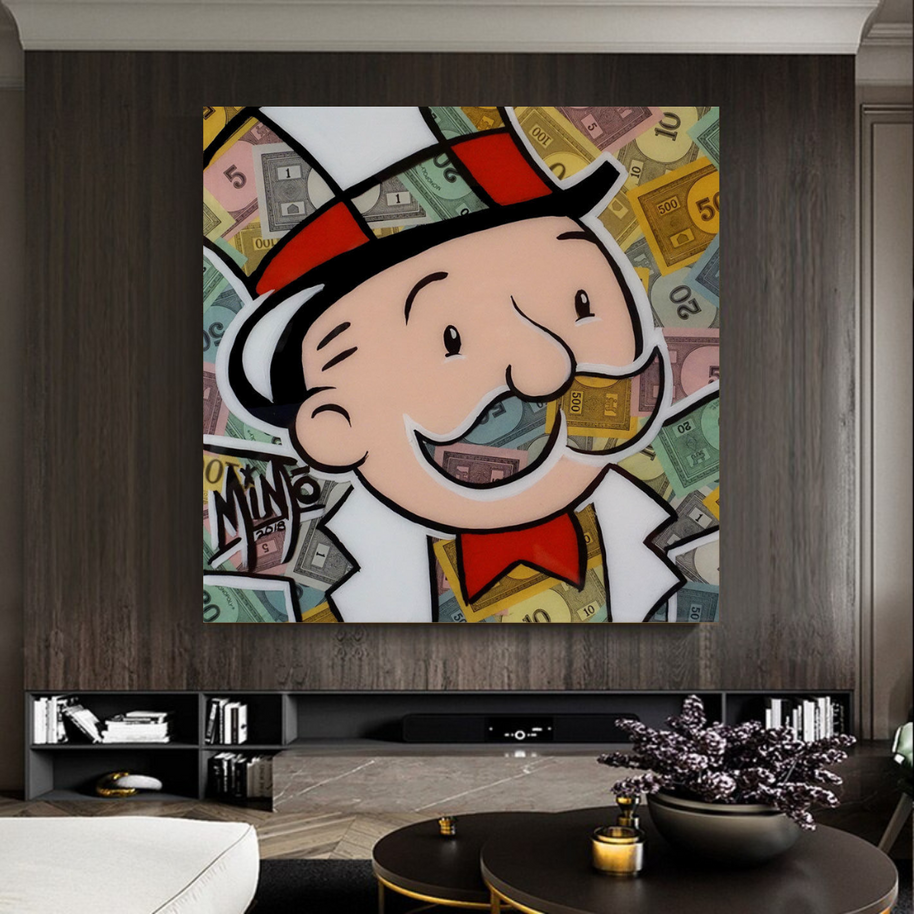 Mr Monopoly Canvas Wall Art - Premium Home Decor-MinimalisticDecor.com