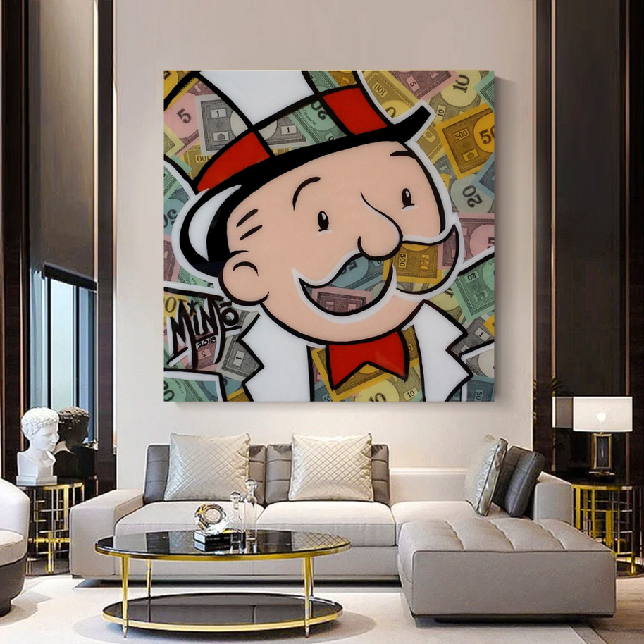 Mr Monopoly Canvas Wall Art - Premium Home Decor-MinimalisticDecor.com