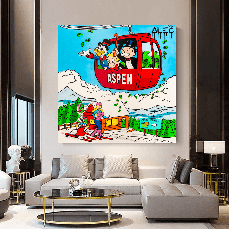 Mr Monopoly Canvas Wall Art: Showcase the Iconic Swiss Alps-MinimalisticDecor.com