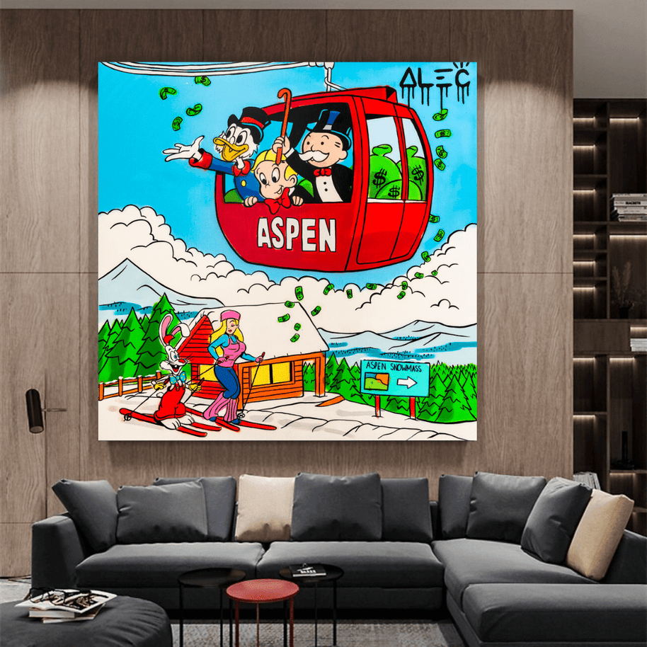 Mr Monopoly Canvas Wall Art: Showcase the Iconic Swiss Alps-MinimalisticDecor.com