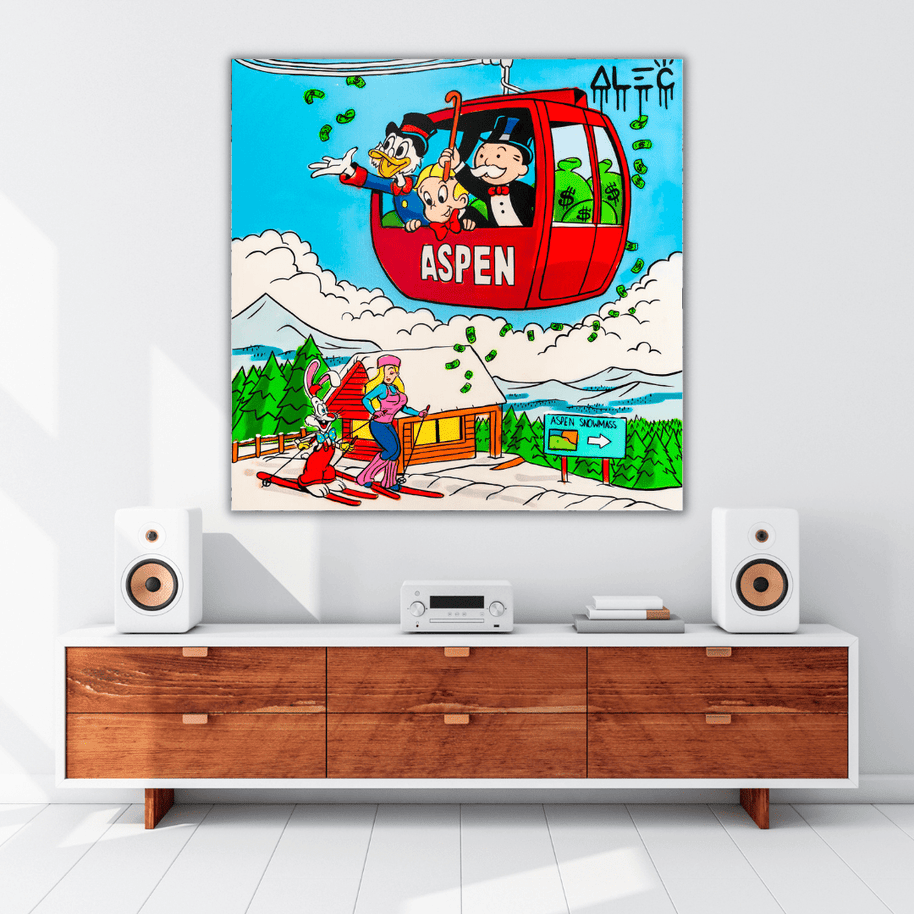 Mr Monopoly Canvas Wall Art: Showcase the Iconic Swiss Alps-MinimalisticDecor.com
