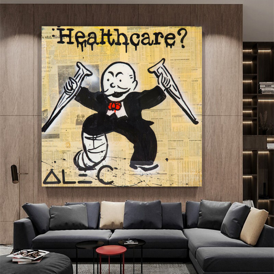 Mr Monopoly Canvas Wall Art: Transformative Healthcare-MinimalisticDecor.com