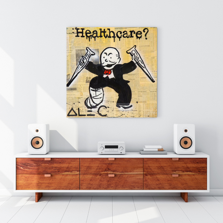 Mr Monopoly Canvas Wall Art: Transformative Healthcare-MinimalisticDecor.com
