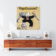 Mr Monopoly Canvas Wall Art: Transformative Healthcare-MinimalisticDecor.com