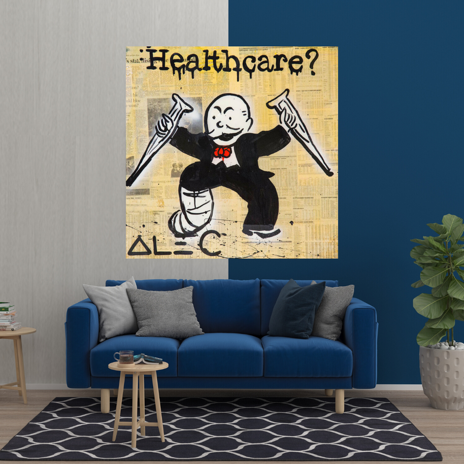 Mr Monopoly Canvas Wall Art: Transformative Healthcare-MinimalisticDecor.com