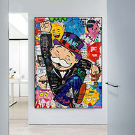 Mr Monopoly Rich Life Canvas Wall Art-MinimalisticDecor.com