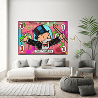 Mr Monopoly Wall Art - One Million Money Art-MinimalisticDecor.com