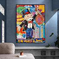 Mr Monopoly World is Yours Wall Art-MinimalisticDecor.com