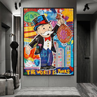 Mr Monopoly World is Yours Wall Art-MinimalisticDecor.com
