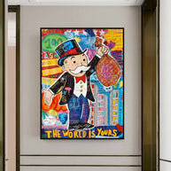Mr Monopoly World is Yours Wall Art-MinimalisticDecor.com