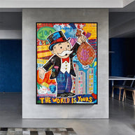 Mr Monopoly World is Yours Wall Art-MinimalisticDecor.com