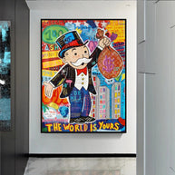 Mr Monopoly World is Yours Wall Art-MinimalisticDecor.com