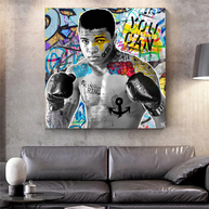Muhammad Ali Boxer Graffiti Canvas Wall Art-MinimalisticDecor.com