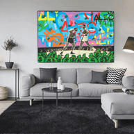 Muhammad Ali Boxing King in the Ring by Alec Canvas Wall Art-MinimalisticDecor.com