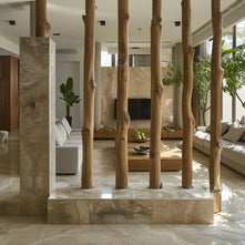Natural Dry Branches Partition – Log Trunk Room Divider-MinimalisticDecor.com