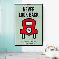 Never Look Back: Monopoly Canvas Wall Art-MinimalisticDecor.com