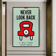 Never Look Back: Monopoly Canvas Wall Art-MinimalisticDecor.com