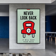 Never Look Back: Monopoly Canvas Wall Art-MinimalisticDecor.com